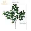 Planta de simulação de flores decorativas não murcha de grande fidelidade folhas folhas realistas de folhas de folhas de folhas decoração caseira