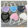 Sacs de soirée Fashion Fashion Transparent Sac à bandoulière Amour Love Heart en forme de coeur en nylon Clear Girls Under bras Messenger de sac à main de voyage décontracté.