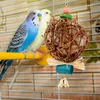 Other Bird Supplies Parrot Toy Rattan Ball Chewing Toys Parakeet Foraging Hanging The Wooden Cage