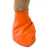 Botki odzieżowe 4 Wodoodporne bez buty na zewnątrz dla psów Mała i średnia ochrona w śnieżnych deszczu na pomarańczowe buty