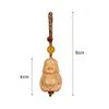 Keychains 9cm Wooden Buddha Statue Keychain Multifunctional Handmade For Men Women Meaningful Gift Sculpture Craft Hanging Ornament