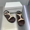 Sandals Summer Beach Shoes For Women Cane Weaves Platform Gladiator Narrow Band Hook Flat Designer Open-Toes Sandalias