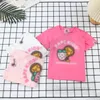 Kinder Cartoon T-Shirt Jungen Strawberry Affen Brief bedruckt kurze Ärmel Tees 2024 Kinder Designer Kleidung Sommer Mädchen Cotton Casual Tops Z7506