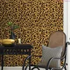 Wallpapers gele luipaardafdrukschil en stok wallpaper retro pvc zelfklevende muurstickers vintage meubels kamer decor