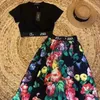 2023ss Designer Womens Dress Summer Beach Two Piece for Long skirt Luxury With print womens vest Loose waist clothing SCU1