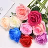 Decoratieve bloemen 1 pc's Elegant DIY Silk Roses Realistisch Creative Artificial Simple Beautiful Nep Bouquet for Cadeau