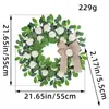 Decorative Flowers Artificial Summer Wreath White Hydrangea For Front Door Farmhouse Wedding