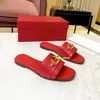 Gancini Designer -Hausschuhe, flache Absätze Sandale, Leder Metallic Sandalen, Frauen -Moderutschen, Sommer Sylish Casual Schuhe, Luxusmarke Slipper