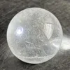 Dekorativa figurer 112G Natural Stone Quartz Rutilated sfär Polerad Rainbow Crystal Ball Decoration Rock Gift Reiki Healing W09