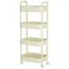 Cuisine Rangement Hooki Trolley Trolley Salle Salle Sallf Multi-couche Plancher Mobile Mobile Rack de chevet étroit en gros