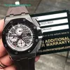 Luxury AP Wrist Watch Royal Oak Offshore Series 26400io Titanium Black Ceramic Ring Mens Watch Automatic 44mm Single Watch