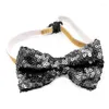 Hundkläder Pet Cat Collar Accessories Sequined Bow Tie Holiday Party Decoration Supplies