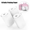 Paper 10rolls White Kids Camera Printing Paper Wood Pulp Thermal Paper Instant Print Students Gift