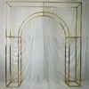 Party Decoration 200 cm Shiny Gold Column Arch Artificial Flower Display Stand Wedding Stage Welcome Aisle Door Backdrops Birthday Balloons