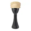 Cap de Sboy elegante para mulheres de palha de feminino com grande circunferência da cabeça 240326