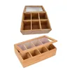 Storage Bottles Tea Box With Lid Multifunctional Small Wooden Jewelry Case Bag Holder For Drawer Home Desktop Kitchen Decoration