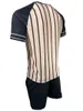 Testes masculinos 2024 Classic Stripe T-shirt Sports Casual Top Moda Summer Summer Sleeve Street Conjunto