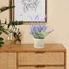 Dekoratif çiçekler lavanta bitkisi yapay saksı kapalı bitkiler ev saksı ofisi