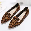 Scarpe casual bcebyl mocassini piatti leopardo a punta di piedi donne comode a piedi Mujer Zapatos: indossare resistenti