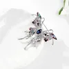 Broches Exquisito Crystal Butterfly Brooch Fashion Fashion Damas Vestido de fiesta de bodas PIN RETRO Elegantes Accesorios de regalos