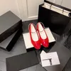 Luxurys slingback klack dubbel chunky hög klackar läder mode prom klänning sko formella platt klackar sandaler balett designer sko kvinnor loafer glider bröllopskor