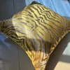 Kudde lyxguldkuddar Tiger Wave Case 45x45 Dekorativ täckning för soffan Moderna vardagsrum Heminredningar