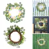 Decorative Flowers Colorful Rose Wreath Artificial Spring Front Door For Garden Holiday Wedding Party Decorations