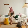 Подушки подушки прекрасное мультфильм с твердым цветом плюшевый хлопок детей дома текстиль 2024 Стиль простые soild