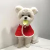 犬アパレルクリスマスペットマントの耳フード付きビブケープパーカー服ジャケットコート