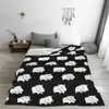 Dekens Cartoon Hippo Soft Fleece Throwd Deken Warm en gezellig voor alle seizoenen comfortabele microveiber bank sofa bed 40 "x30"