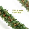 Fleurs décoratives 2,7 m LED Light Christmas Rattan Couronne de luxe Décorations Garland Decoration avec Lights