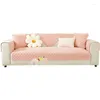 Chair Covers Nordic Plush Sofa Cushion Pink Plaid Thicken Sofas Cover For Living Room Non Slip Washable Soft Towel Blanket Home Decor Mat