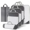 Sacs de rangement Mesh Visible Portable Travel Sac Compression Cubes d'emballage Organisateur Extensible Espice Essentials