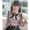 Blouses pour femmes chemises japonaises niggeey mignon kawaii sweet poupée col collier amour borde