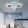 Ceiling Lights Modern Children's Room Lamps LED Blue Green Airplane Light Minimalist Nordic Nursery Boy Girl Decor