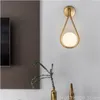 Wandlamp Noordelijke LED Postmoderne minimalistische glazen lichten Woonkamer Aisle Corridor Creatieve trappen Slaapkamer Bedside