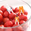 Gafflar 7st söta mini djurtecknade plockar barn snacks tårta dessert frukt lunch tillbehör parti dekor
