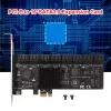 Printers Pcie to 2/4/6/12/16/20 Ports Sata 3 Iii 3.0 6 Gbps Ssd Adapter Pcie Pci Express X1 Controller Expansion Card Support X1/4/8/16