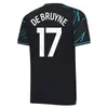 23 24 25 Man Cities Soccer Jersey Haaland de Bruyne Kit Kit 2024 a casa 3 ° portiere Versione giocatore Shirt Football Training Men Women Grealish Foden Plus size 4xl