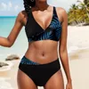 Swimwear Women's Maillots de bain 50s pour femmes Sexy Summer Fresh Imprimé de maillot de bain en deux pièces