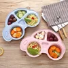 Plattor Vete Straw Children's Dishes Lightweight Kids Dinner Platos Baby Feeding Cartoon Table Set Set