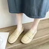 Sıradan Ayakkabı 2024 Kadınlar İçin Yüksek Kalite Yaz Katı Loafers Kadın Daireler Moda Yuvarlak Kafa Düz Düşük Topuklu Venta de Zapatos Mujer