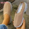 Casual Shoes Spring and Summer Flat Bottom Lazy Man Baotou Half Support Hollow Breattable Mesh Women's Single