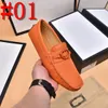 40model luxueux marque printemps été chaud vend mocassins hommes mots de créateurs de haute qualité chaussures en cuir authentiques hommes chaussures de conduite légères US 4-12