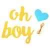 Украшение вечеринки 1Set Glitter Gold Boy или Gilr /OH Baby Girl Banner Flag Flag Baper Banners Banner