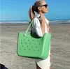 Kadınlar eva bogg çanta plaj çantası kauçuk tote yaz deliği tote büyük alışveriş moda plastik sepet depolama yıkanabilir plaj silikon bataklık çantası eko jöle mum