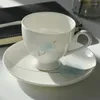 Tasses Saucers Originalité Bone Chine Café Masse Petite thé frais l'après-midi Scentu