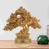 Fleurs décoratives Crystal Money Tree House Decorations Home Bonsai Résine Citrine Tablette Luck Creative Office Chinese Style Fortune