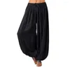 Active Pants Wide Leg Yoga Women Big Size 5xl Solid Color Casual Loose