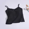 Tanks de femmes femmes 2024 Sumy Sexy Backless Camis Underwear avec soutien-gorge Slim Crop Tops tricot à tube solide Top de la dentelle épaule
